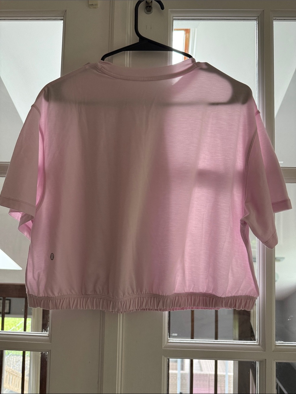 49. Lululemon cropped tee in baby pink - Picture 2 of 3